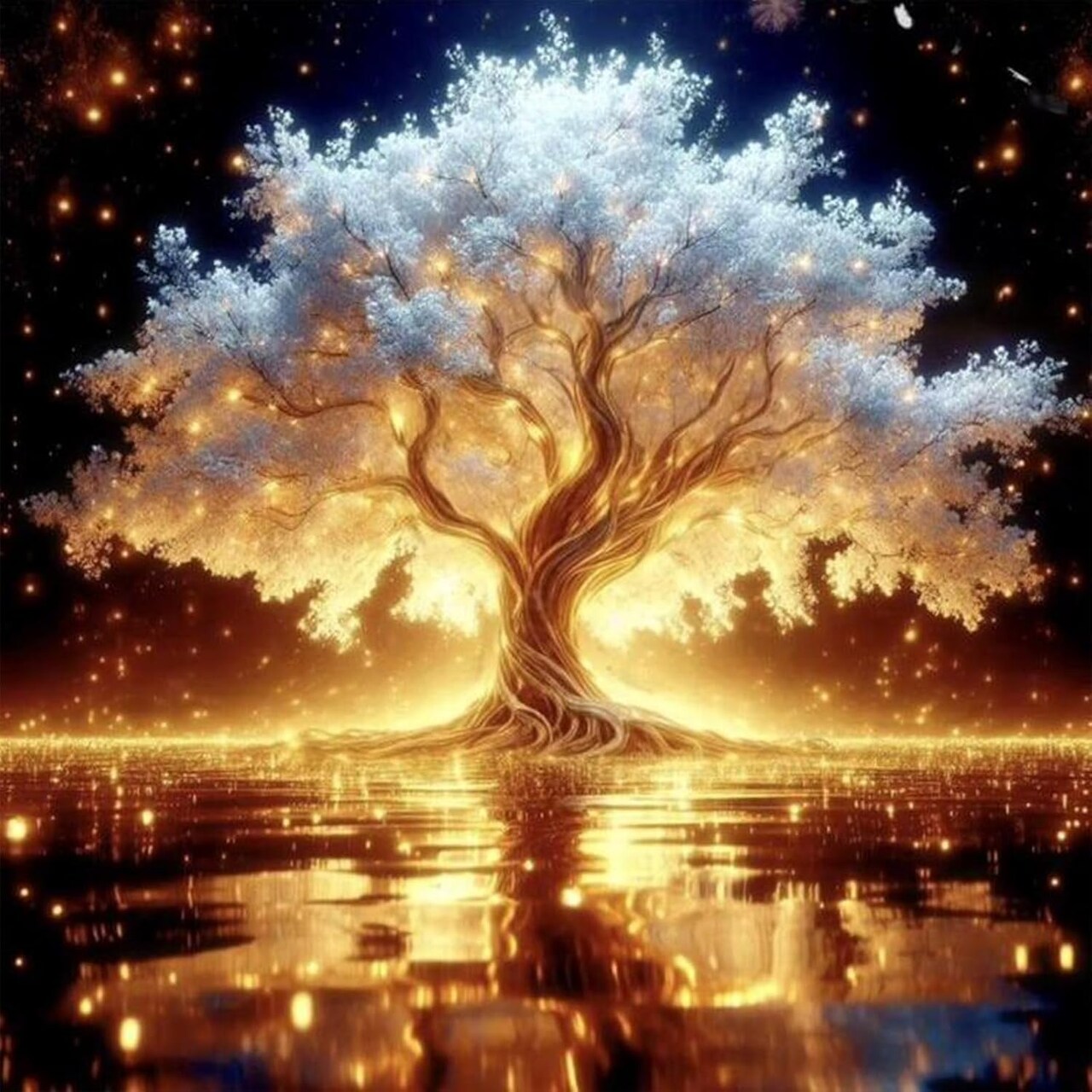 Diamond Art Kit for Adults & Beginners – 12×12 Inch 5D Full Drill Gold Tree of Life DIY Diamond Painting, Complete Craft Kit with Gem Tools, Elegant Home Wall Decor Gift